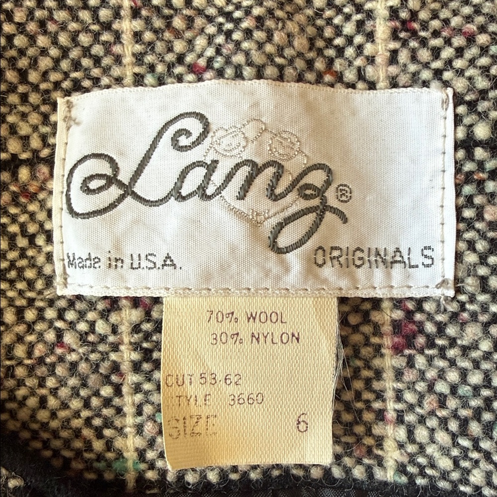 📍FIRM📍Vintage Tweed Dress Set Plaid wool - Picture 7 of 16
